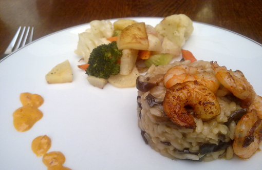 Risotto met duivelse scampi