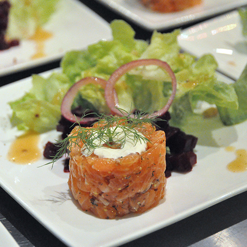 Tartare van gemarineerde zalm